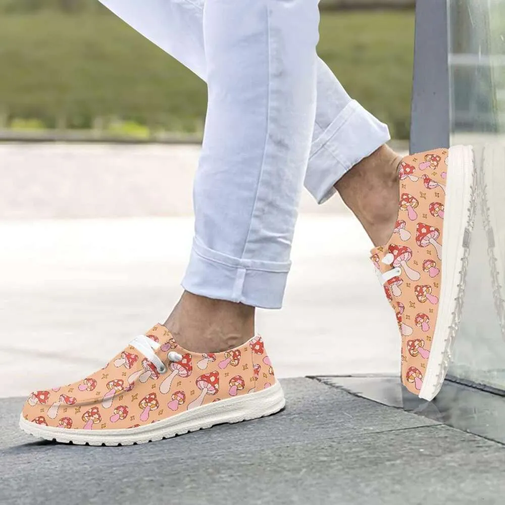 Cute Cartoon Loafers for Girls Comfortable Slip-On Walking Shoes with  Mushroom Print, Soft Sole, Non-Slip, Ideal Casual Wear