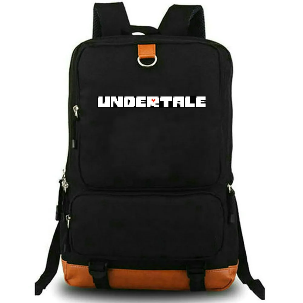 Undetale Backpack Undertale backpack game school bag with zipper closure and laptop ...