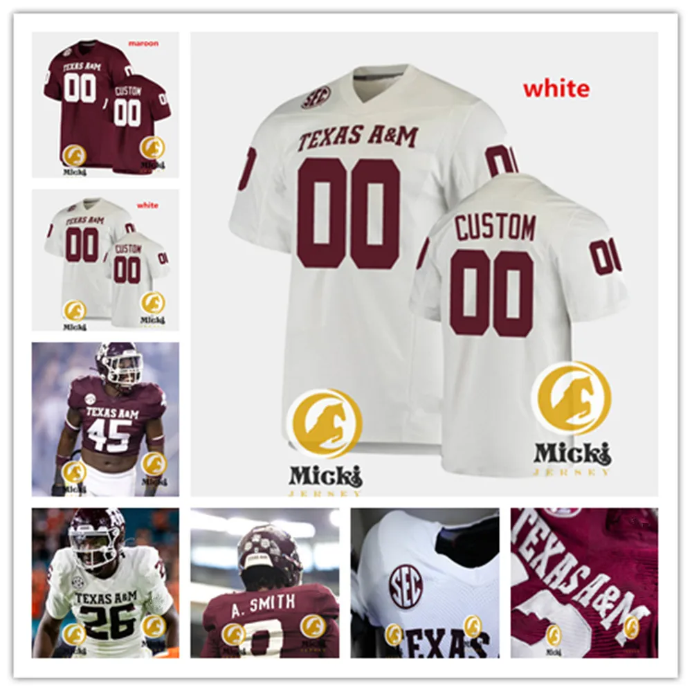 Texas A&M Aggies Football Jersey Show Your Support! Achane, Harris,  Smith, White, Muhammad, O'Neal Jerseys Available Buy Now!