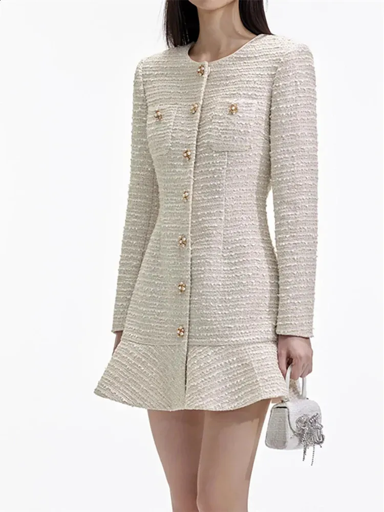 ワンピース JOSEMOON    CLASSIC TWEED MINI DRESS JJ1927D_BEIGEMULTI_005_c85d9ec