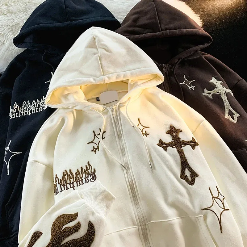 Y2K Women's Embroidered Zipper zip up hoodie - Chic