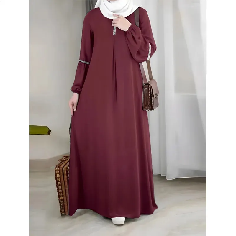 knee length dresses for ladies Abaya Saudi Arabia Black Eid Dress for Women Muslim