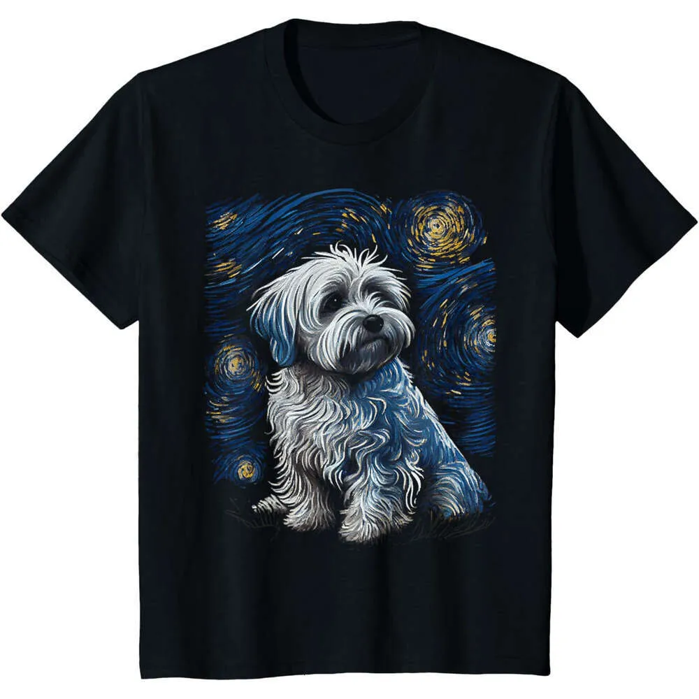 Fashion T Shirt Mens Havanese Dog Starry Night Dogs Lover Gifts