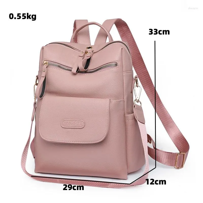 Leather Backpack for Women - Large Capacity Laptop Bag, Solid Color, Fashionable Travel Rucksack - Shop Now! from Dhgate School Bags - price 28.2 Leather Backpack for Women - Large Capacity Laptop Bag, Solid Color, Fashionable Travel Rucksack - Shop Now! from Dhgate School Bags - price 28.2