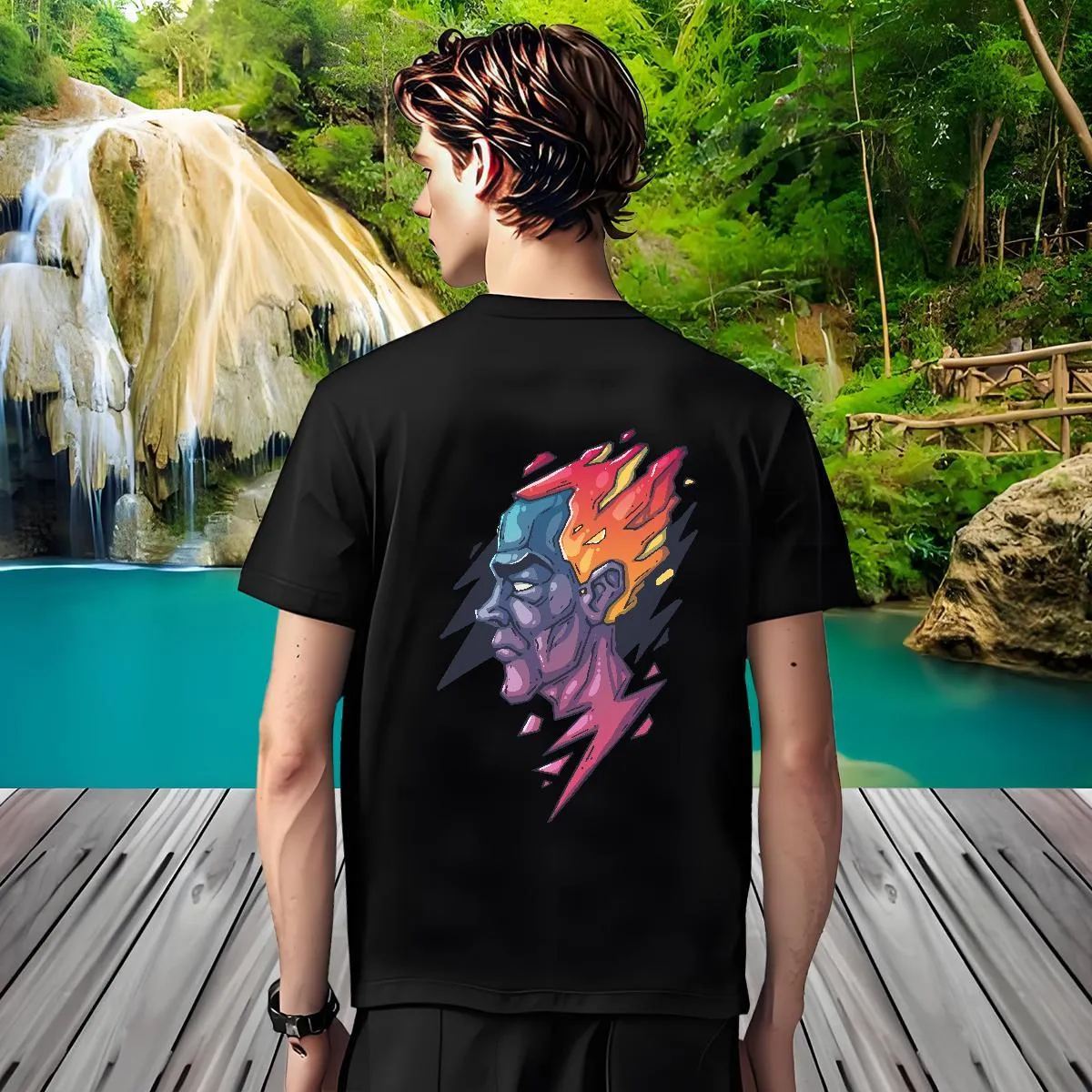 2024 Camiseta De Ropa Para Hombres 230 G De Algodon De Algodon Hip Hop Pintura Cuello Redondo Camisas De Manga Corta Mens Camisetas De 8 88 DHgate