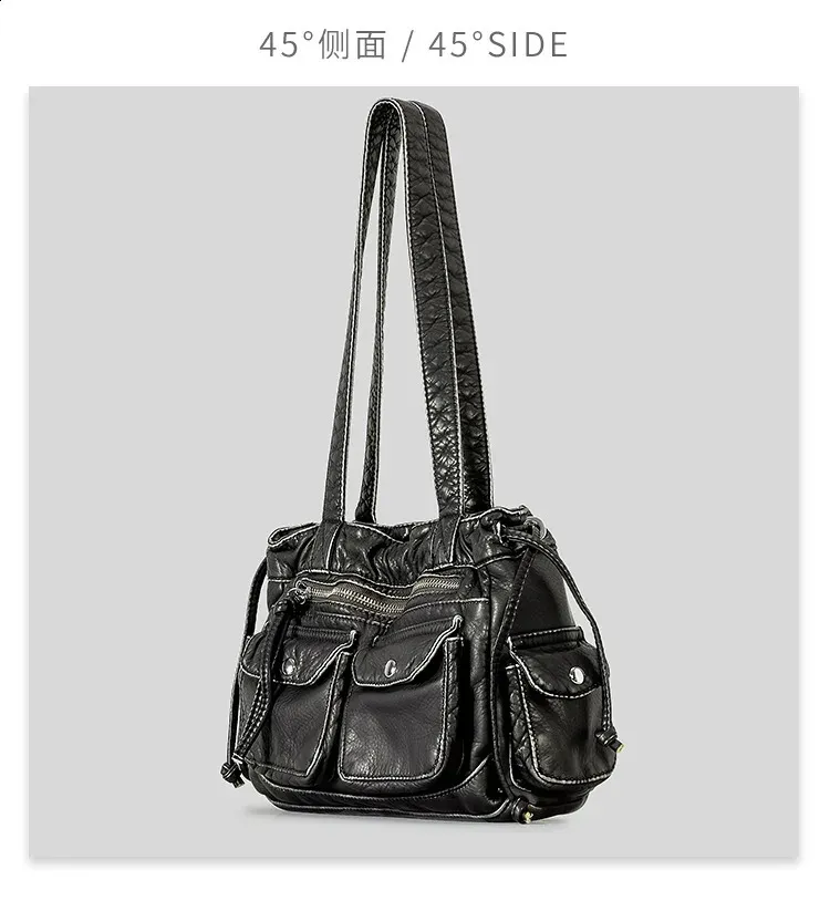 Retro Purses: Y2K Motorcycle Tote Bag with Multiple Pockets - Shop