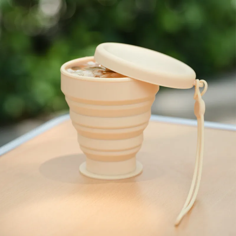 200ml Silicone Collapsible Coffee Cup with Lid Foldable Travel Camping Mug  Portable from Dhgate Tumblers - price 0.98