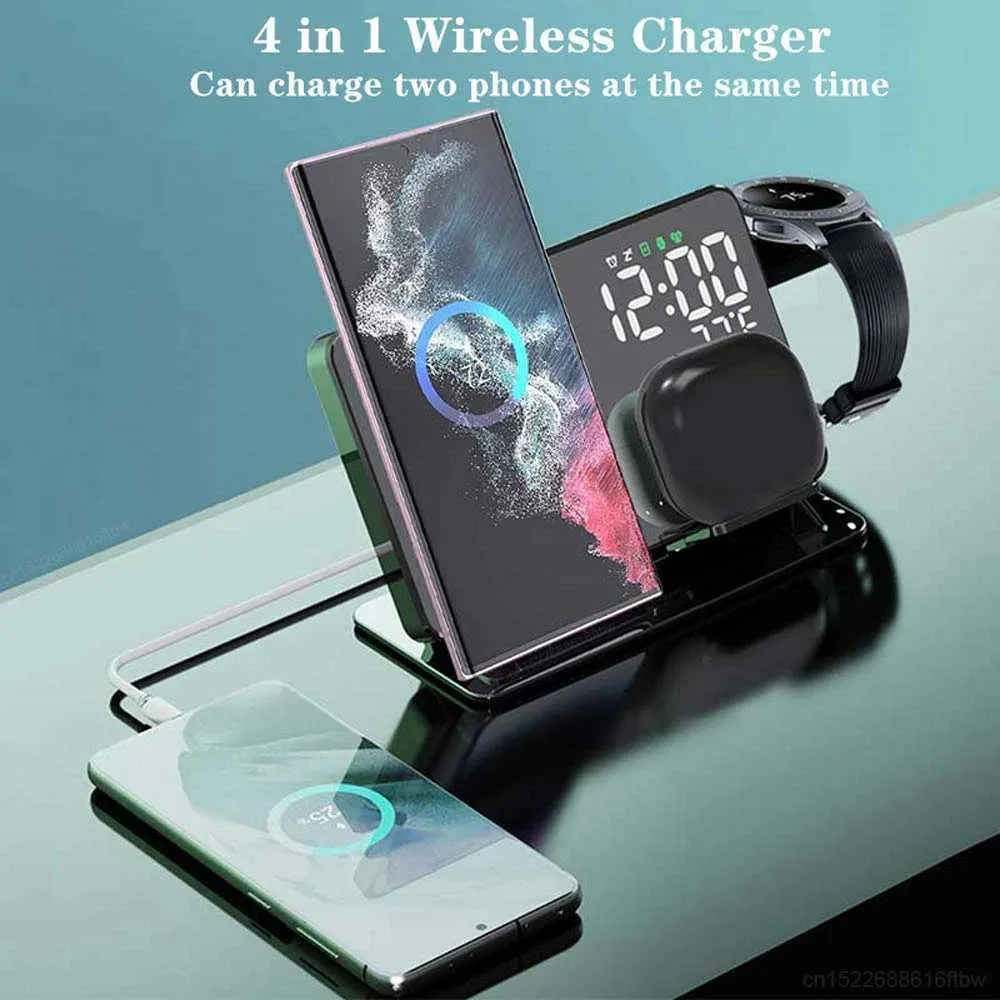 in Wireless Charger For Samsung Galaxy Watch Pro Fast Charging Station For Galaxy S24 S23 S22 Alarm Clock Chargers StandM240731
