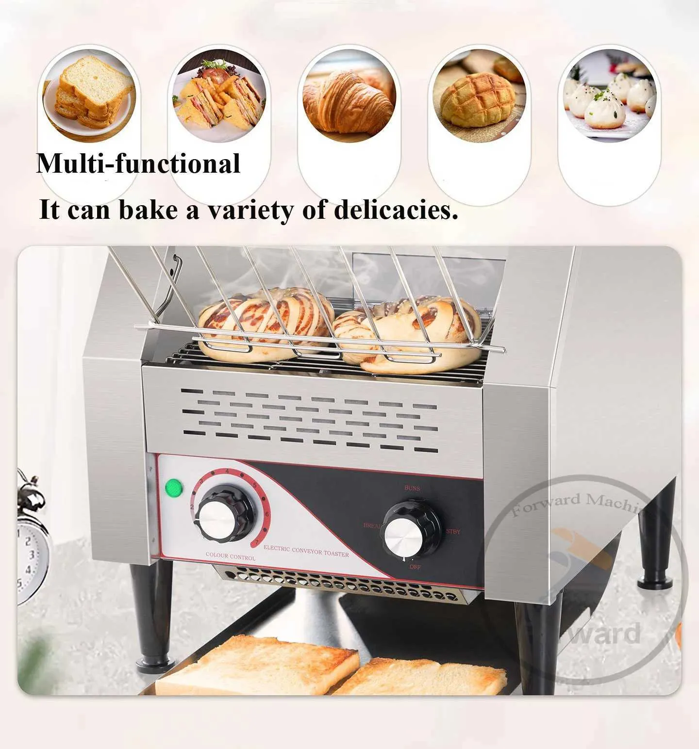 Automatic Toaster Oven: Chain Transmission Bread Baking Machine ...