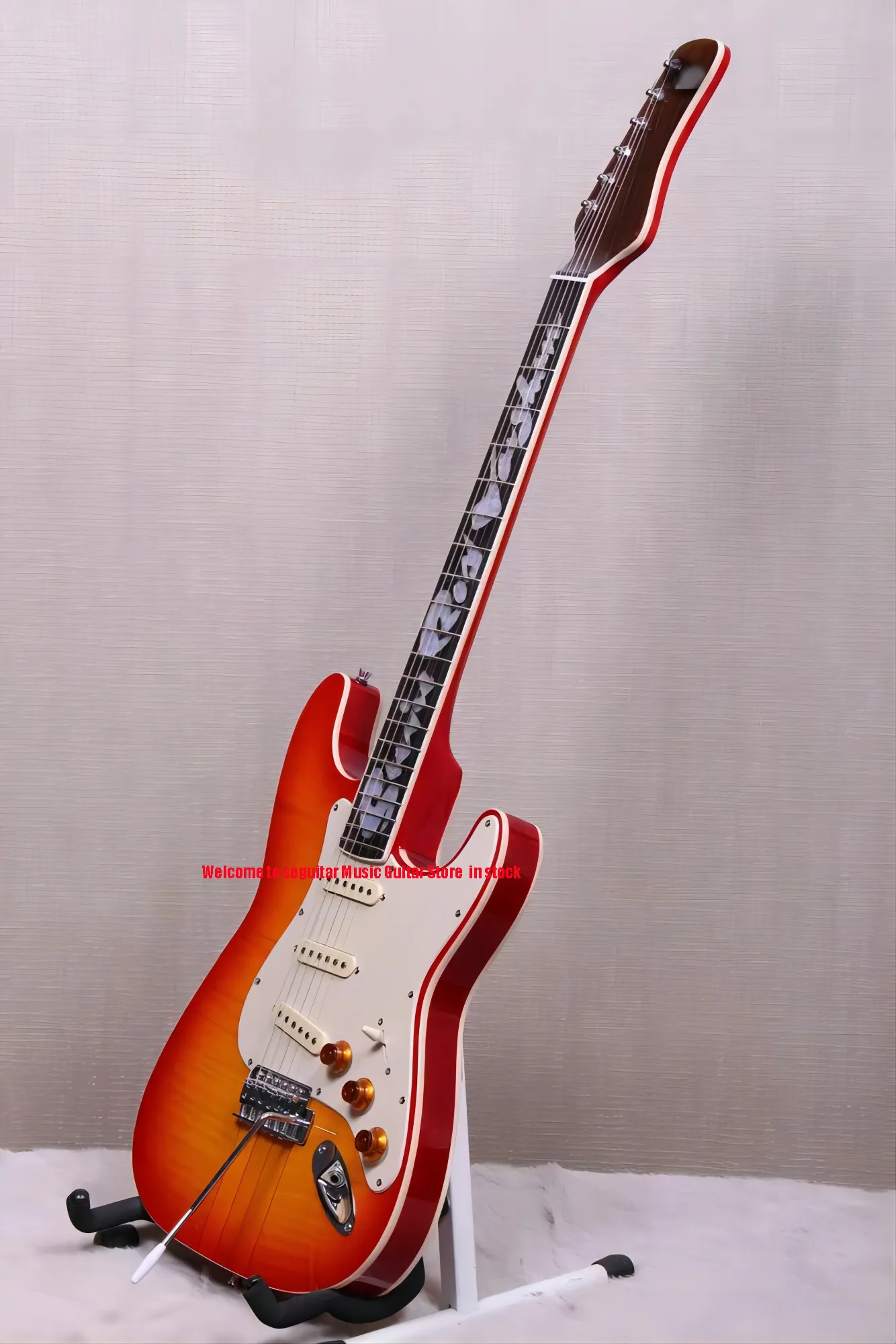 DHgate.com:SRV Number One Electric Guitar, Bookmatched Curly