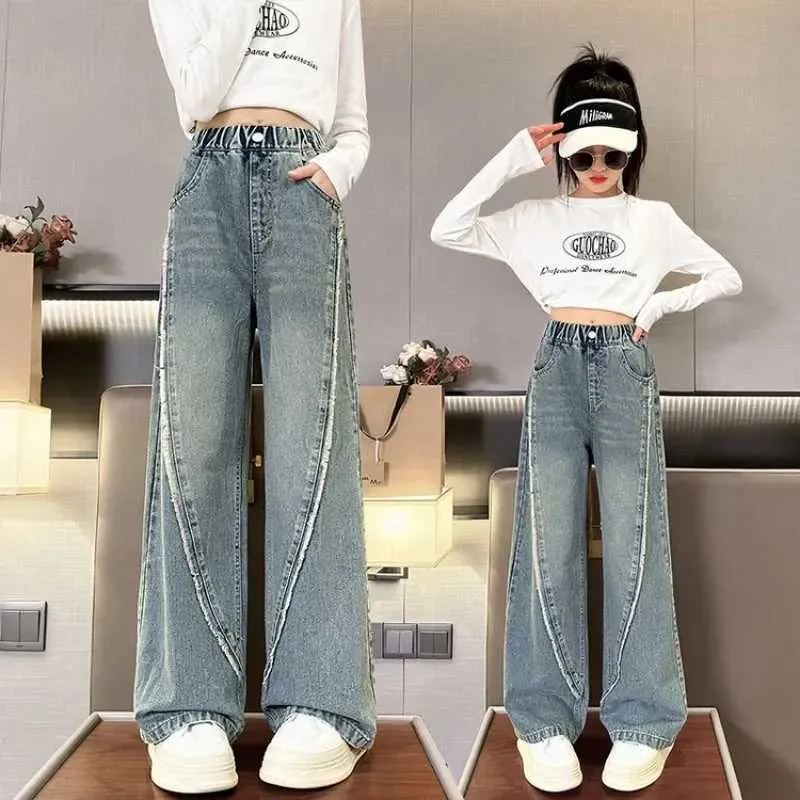 Stylish Jeans Designer Jeans Junior Girls' Wide-Leg Jeans: Stylish