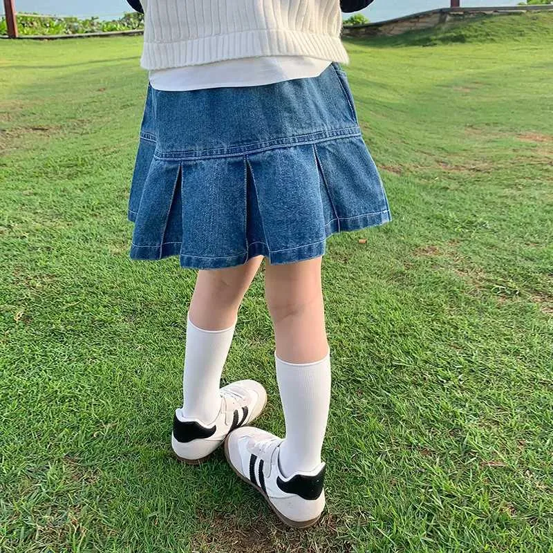 2024 Spring Korean Style Sweet Denim denim skirt for Girls