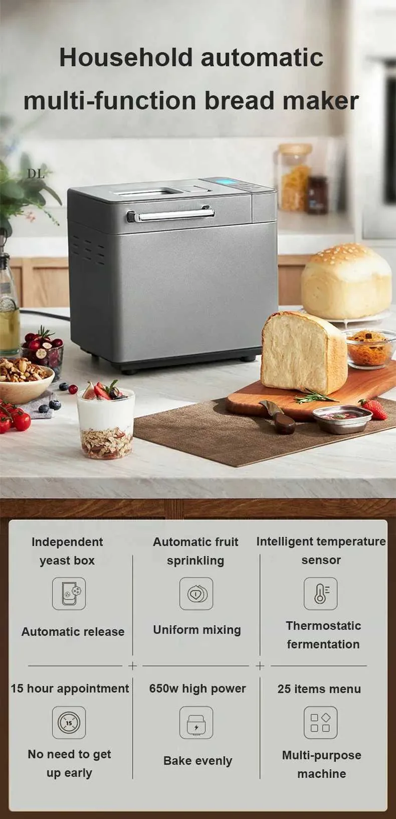 DHgate.com:Multifunctional Bread Maker Machine: Smart Baking, Jam ...