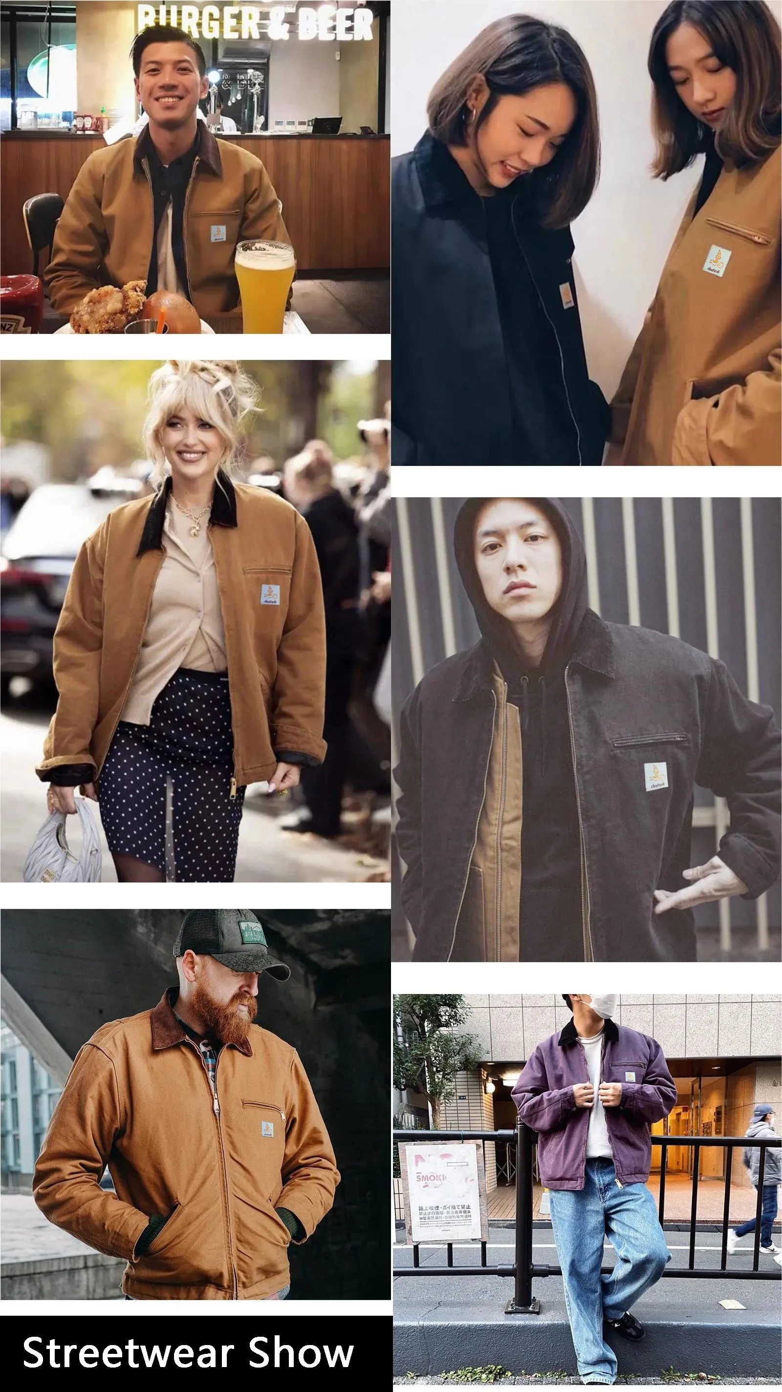 Mens Heavyweight Canvas Work Jacket - US Size, Thick Spring Coat