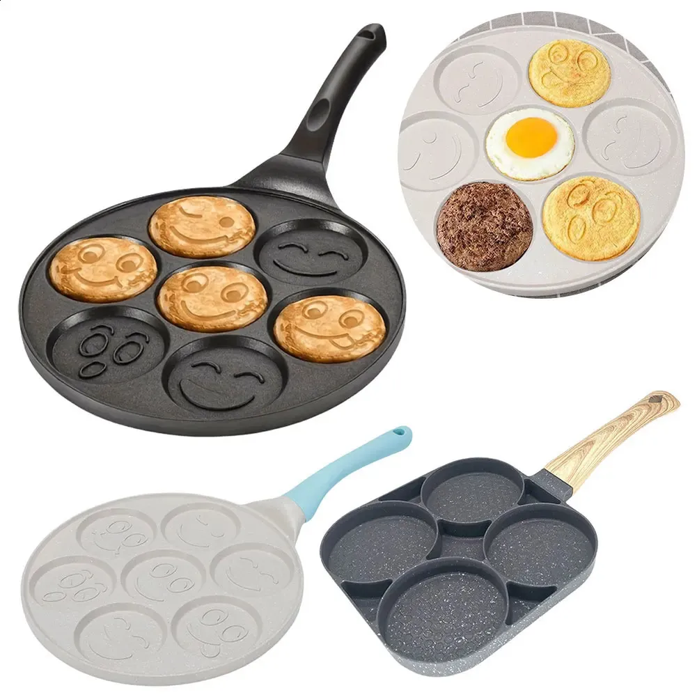 74 Piece Aluminum Mini Pancake Omelet Frying Pan Set for Kids Breakfast and Party Making