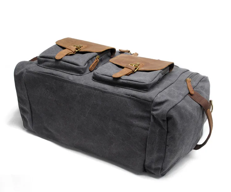 canvas duffle bag oversized travel tote luggage with shoulder strap S-ZONE for Duffel Bag Carry on Weekender Bag for Men Oversized Canvas Duffle Bag with