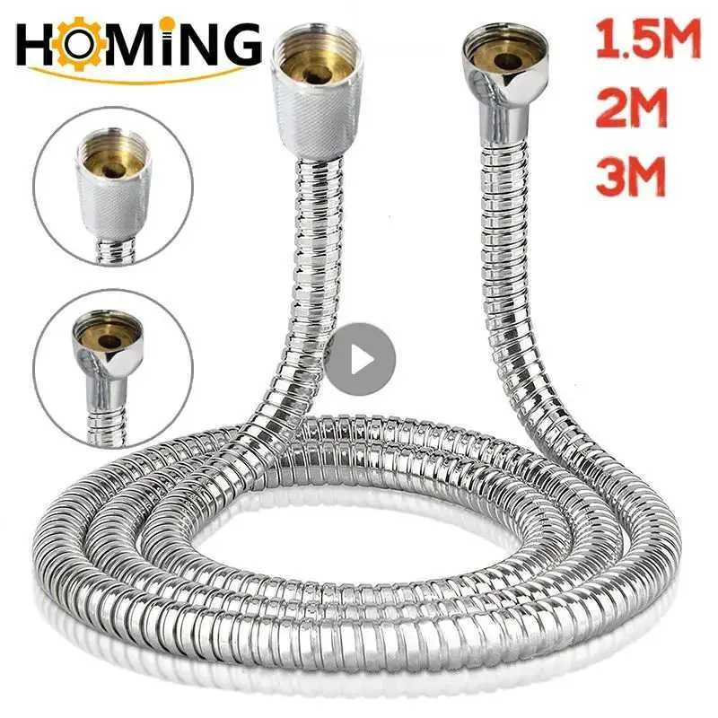 Luxtrada Extra Long Stainless Steel Shower Hose - 1.5m, 2m, Or 3m Flexible