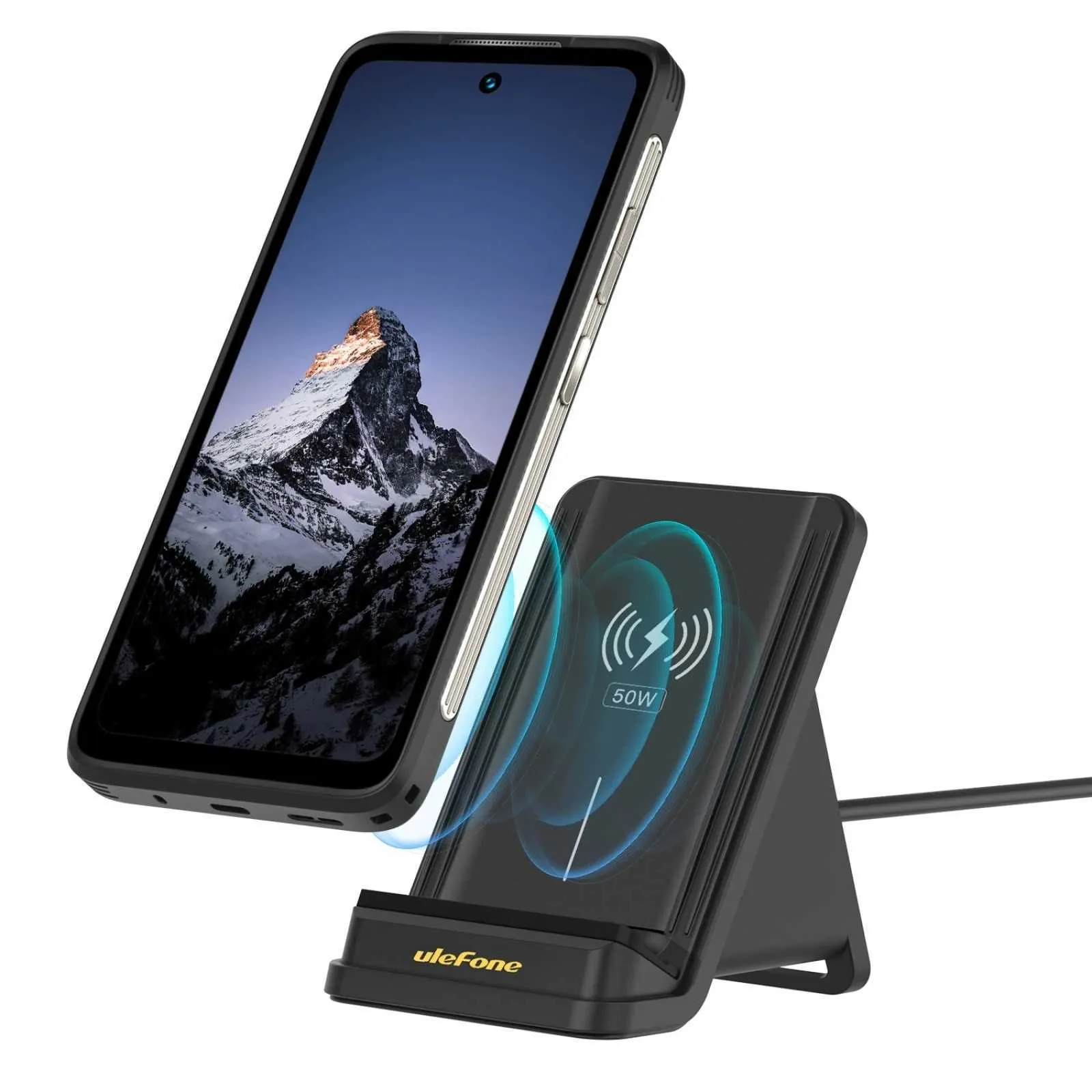 Ulefone 50W Fast Charging, Air-Cooled Wireless Charger Stand with