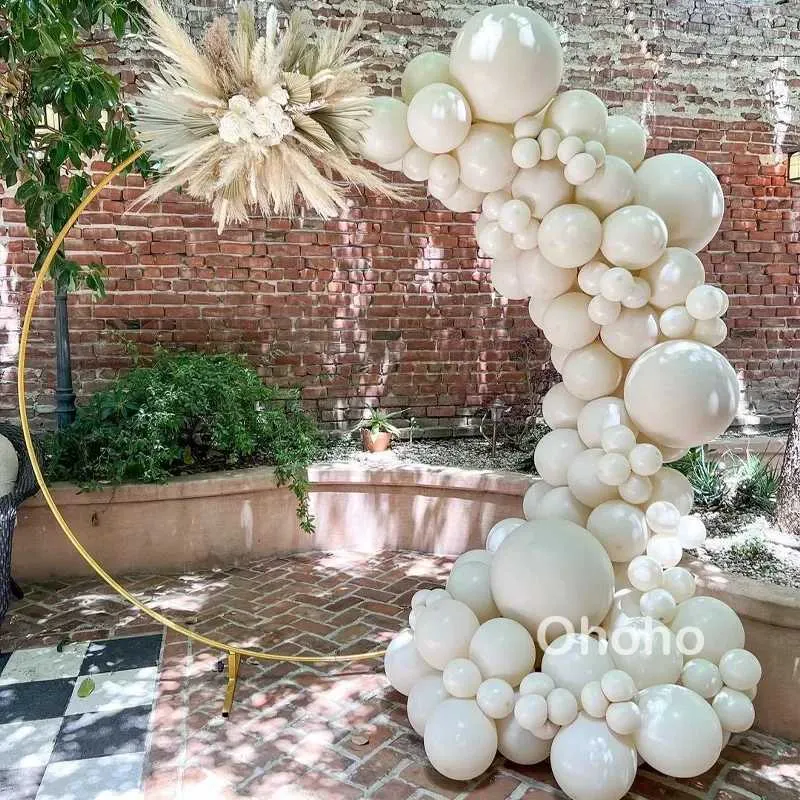 Beige Balloon Garland Arch Kit - Party Decorations for Baby Shower ...