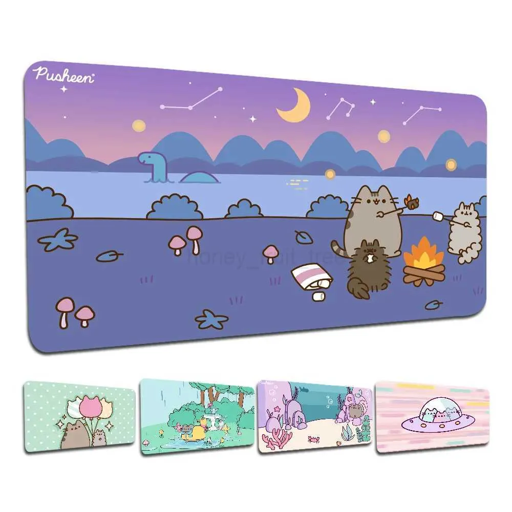 Kawaii Cartoon Kitty Cat Mousepad Boy Pad Natural Rubber Gaming ...