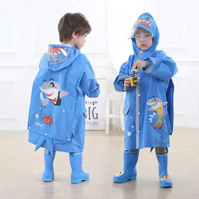 Boys Raincoats Size 10 12 Rain Poncho Kids, Waterproof Rain Coat