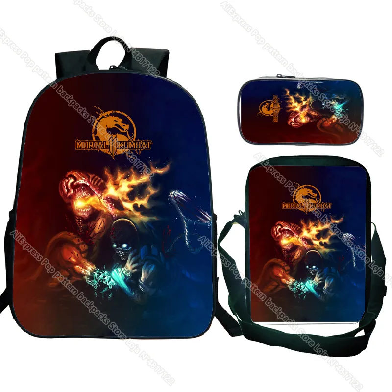 Mortal Kombat Gaming Backpack Set For Kids Cute Cartoon Design School Bag And Mochila For Teenagers And Boys From Annides 29.86 DHgate.Com