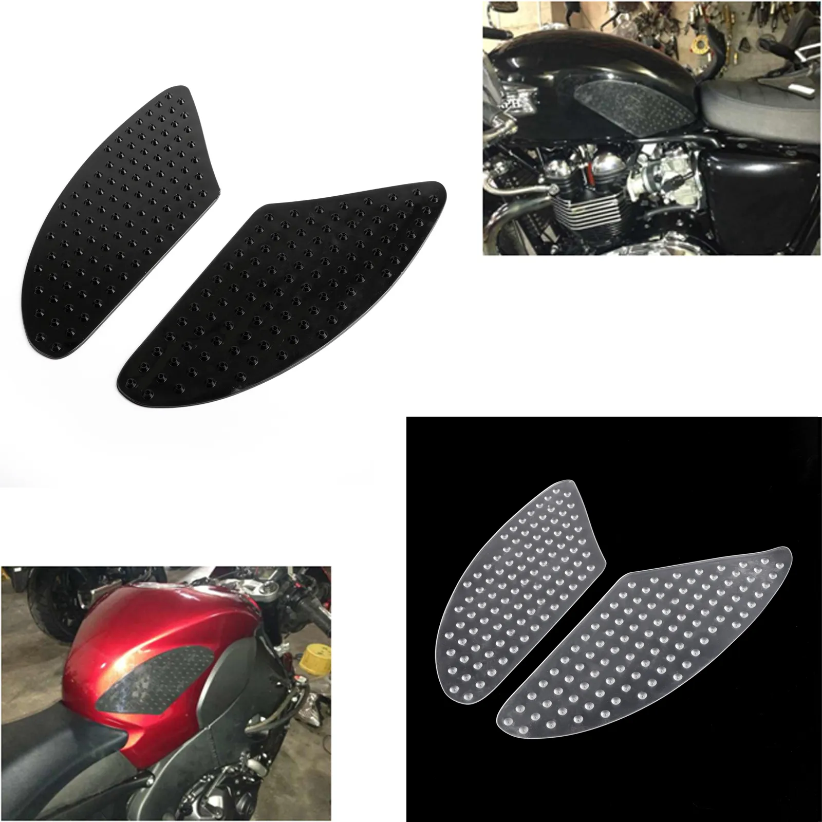 ノン Kawasaki Motorcycle Anti-Slip Side Tank Traction Pad Gas