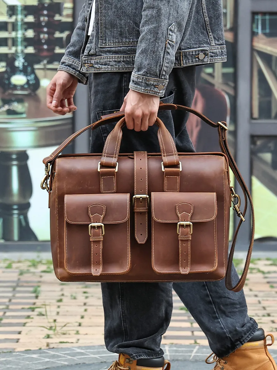 DHgate.com:Mens Genuine Leather Laptop Briefcase, Anti-Theft DHgate.com:Mens Genuine Leather Laptop Briefcase, Anti-Theft