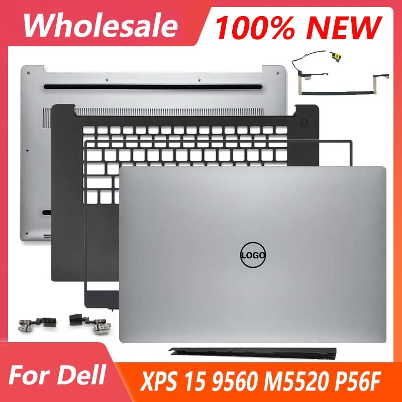 NEW For Dell XPS 15 9560 Precision Laptop LCD Back Cover Frame Hinges Palmrest Upper Top Case Bottom Cover J83X5 0J83X5 15.6