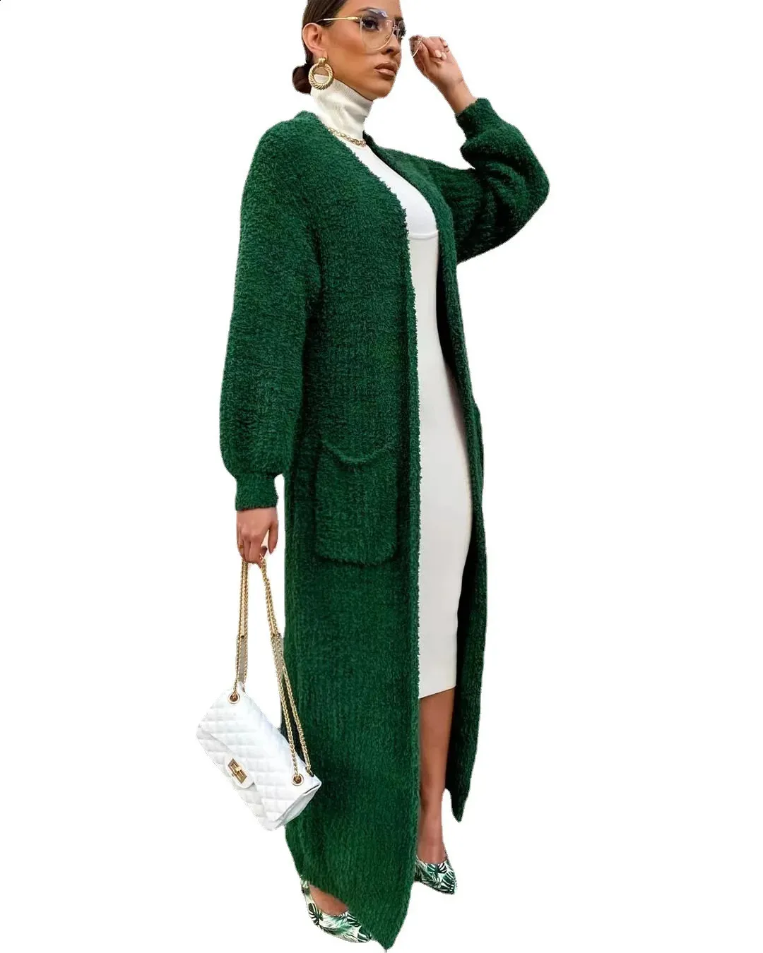Green Velvet Long Cardigan Sweater Dress: Autumn/Winter Maxi Jumper, Shop Now! Best Seller from Dhgate Women's Knits & Tees - price 105.03 Green Velvet Long Cardigan Sweater Dress: Autumn/Winter Maxi Jumper, Shop Now! Best Seller from Dhgate Women's Knits & Tees - price 105.03