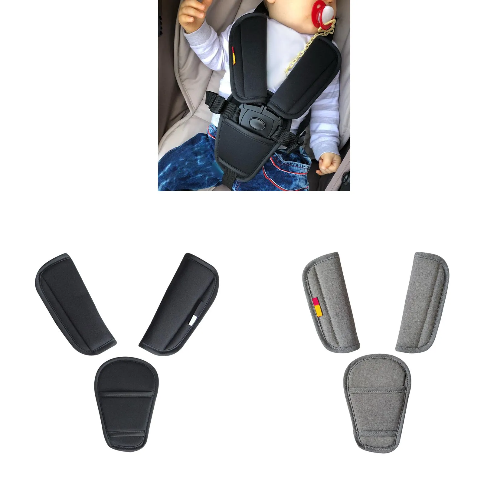 Car Seat Belt Stroller Harness Straps Car Seat Belt Cover: Soft