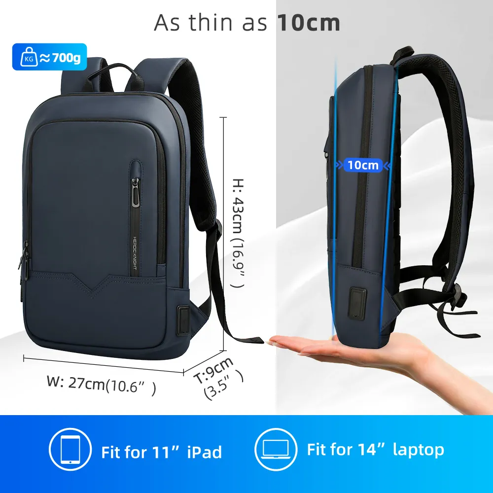HcanKcan Unisex Slim 14 Inch Laptop Backpack with Polyester Lining and Zipper Closure Black from Dhgate Backpack - price 50.75 HcanKcan Unisex Slim 14 Inch Laptop Backpack with Polyester Lining and Zipper Closure Black from Dhgate Backpack - price 50.75
