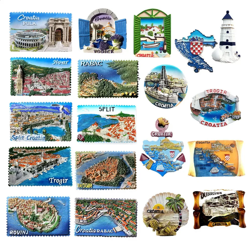 Aimant Frigo Souvenir Dubrovnik Croatie - Acrylique, Fait Main, 6x6 Cm, Neuf, UK