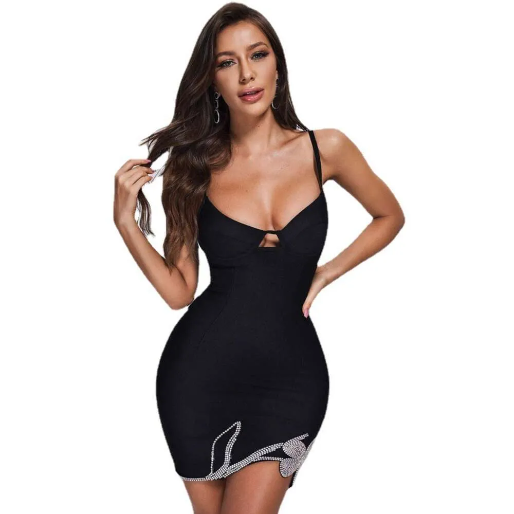 Diamond Studded Mini Dress - Women's Sexy Suspender Dress, Low Cut Slim Fit Bandage  Dress, Elastic Party Clubwear Short Skirt, Hot Sale! from Dhgate Basic &  Casual Dresses - price 45.23