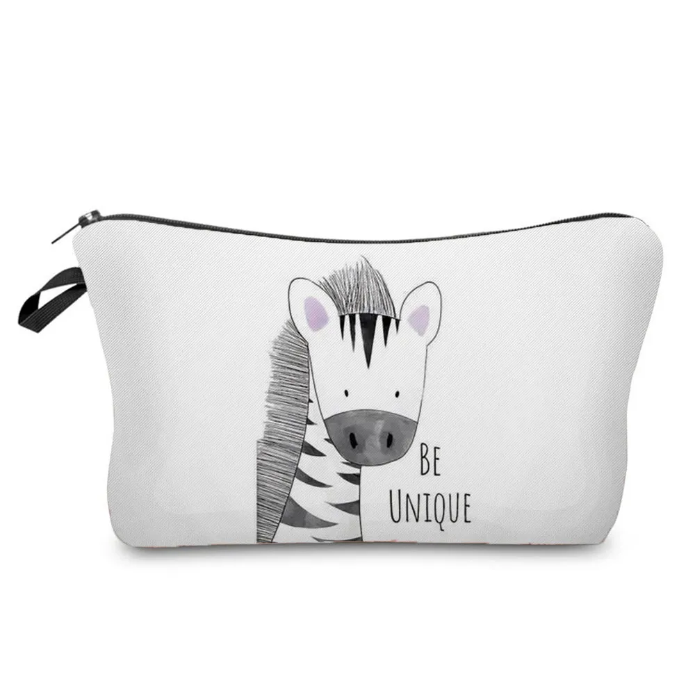 elephant print travel makeup bag White And Blue Indian The set includes three sizes 1pc Cute Elephant & Giraffe