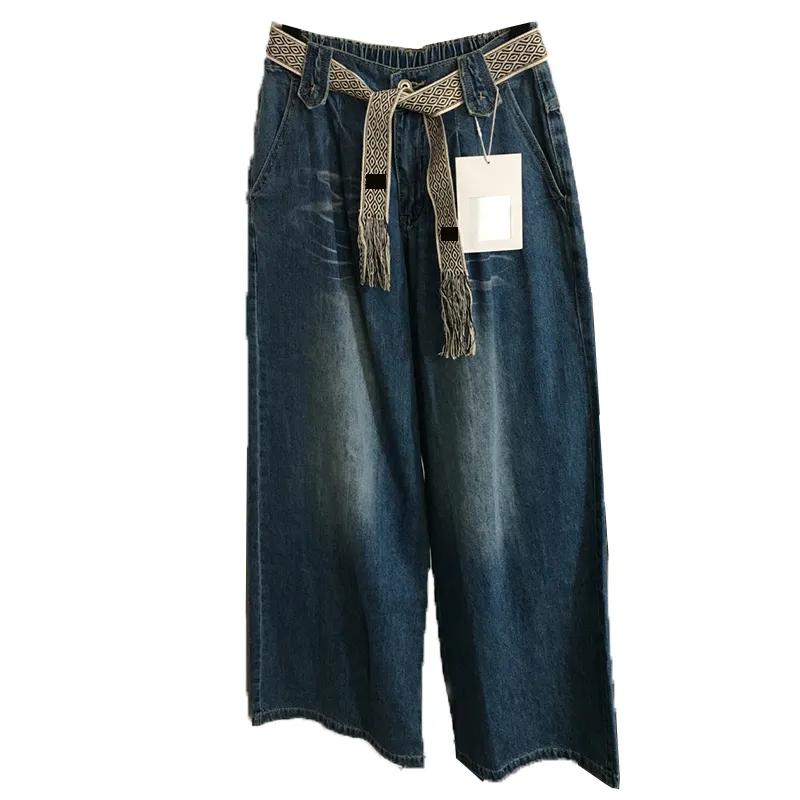 Jeans Baggy Hip Hop Taille Haute Vintage Pour Enfants - Pantalon Large Élastique Ample Tendance