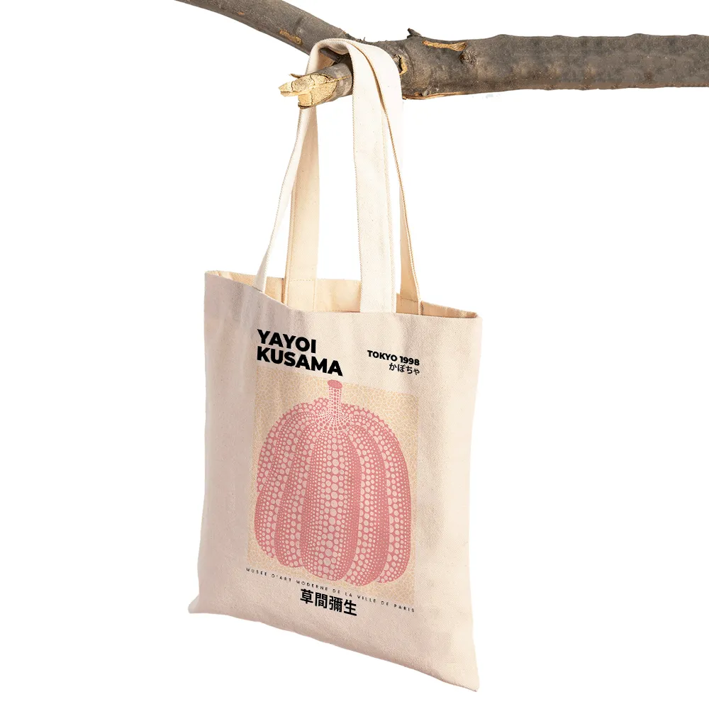 Yayoi Kusama Pumpkin Tote crochet bag - Japanese Wave Dot