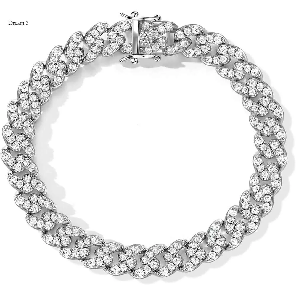 Iced Out Cuban Link Bracelet: 8MM Lab Diamond Bracelet for Men