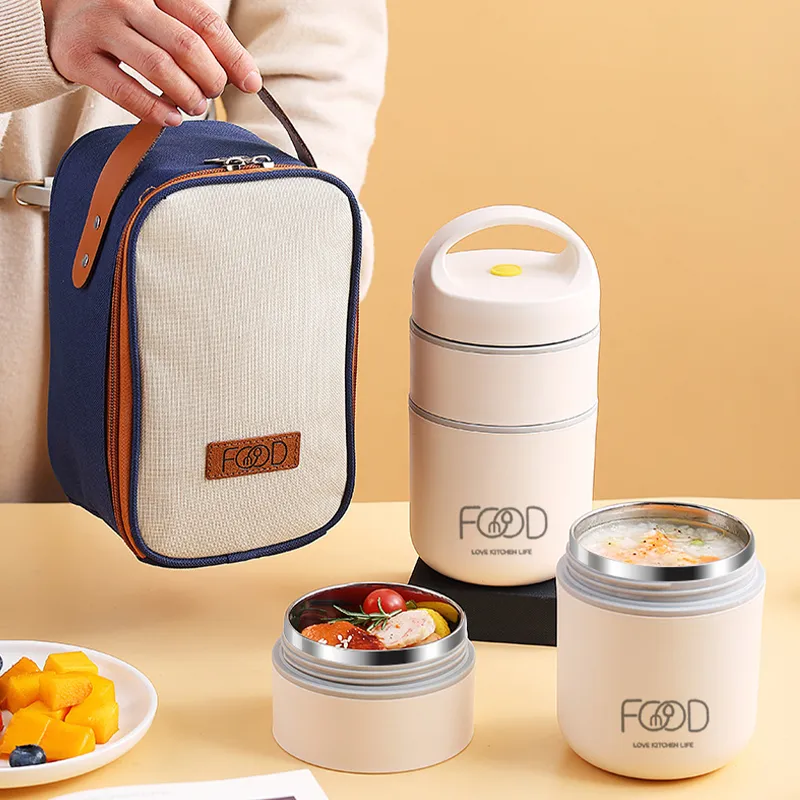 Premium 304 Stainless Steel Insulated Lunch Box - Hot Food On-the-Go ...