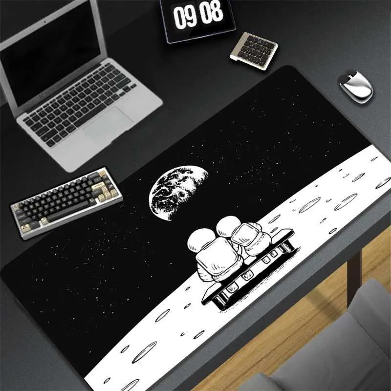 Treer Mouse Mat, Large Mouse Mat With Sewn Edges, Mouse Pad With Non-Slip Base, Gaming Mouse Pad 3D Printing Style, Mousepad Suitable For Office And