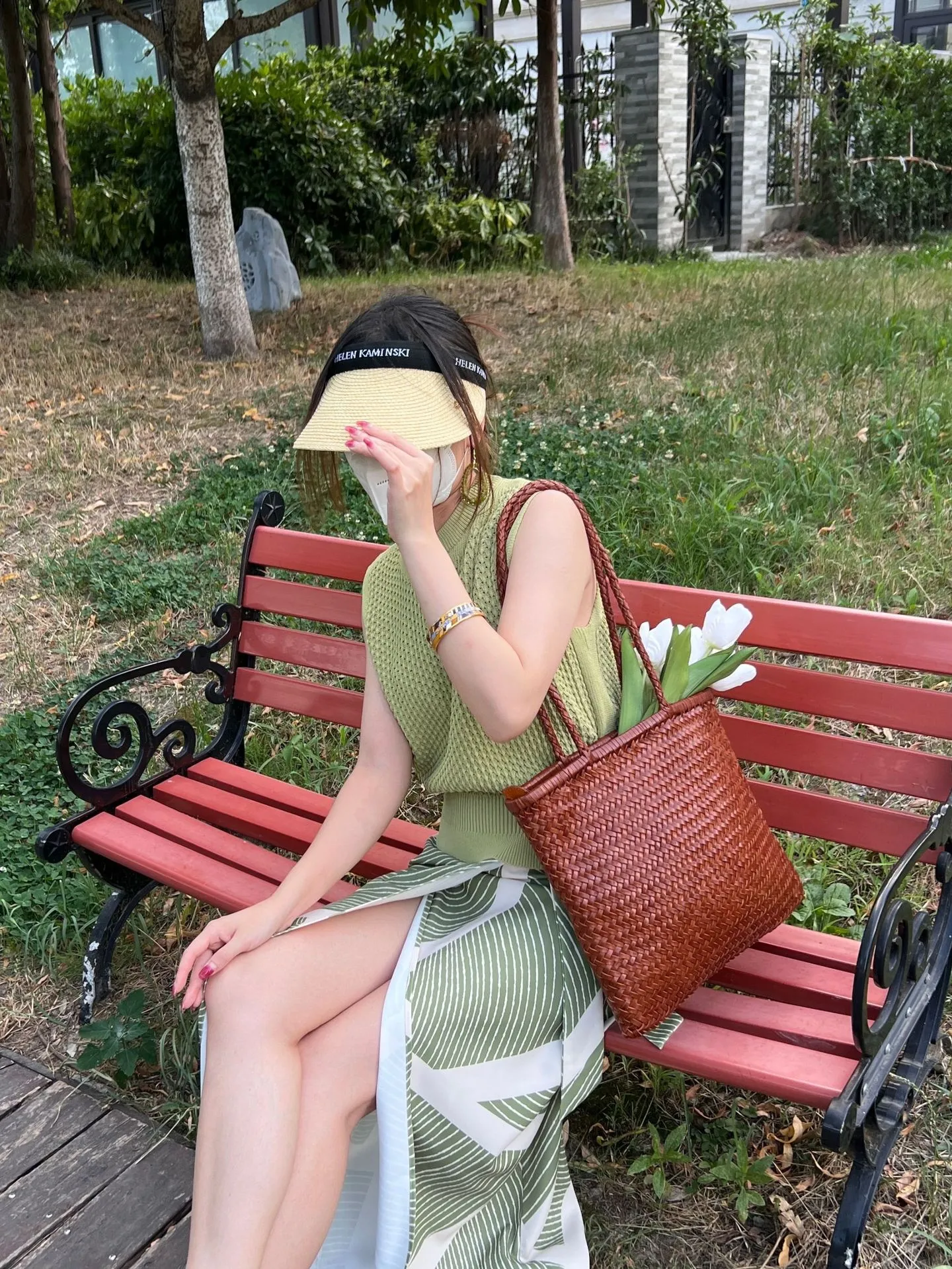Vintage Hand-Woven Cow Leather Shoulder Bag with Hollow Out Design