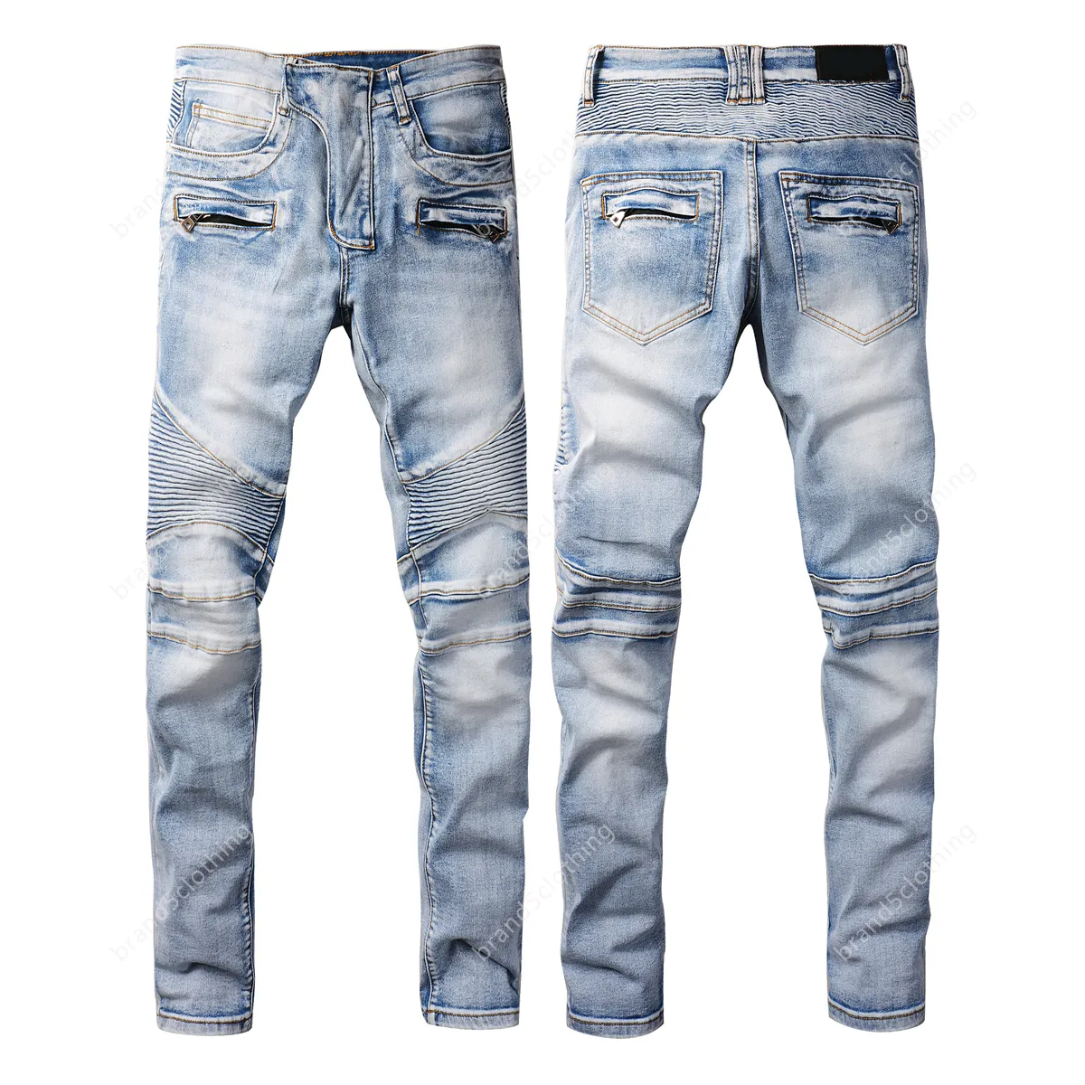 Designer jeans for mens jeans ripped jeans regular fit Letter Embroidery zipper fly black pants designer jeans men Hole Slim Ripped pants