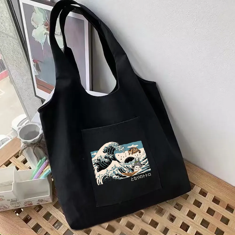 DHgate.com:2024Womens Canvas Shopper Bag - Reusable Tote Bag