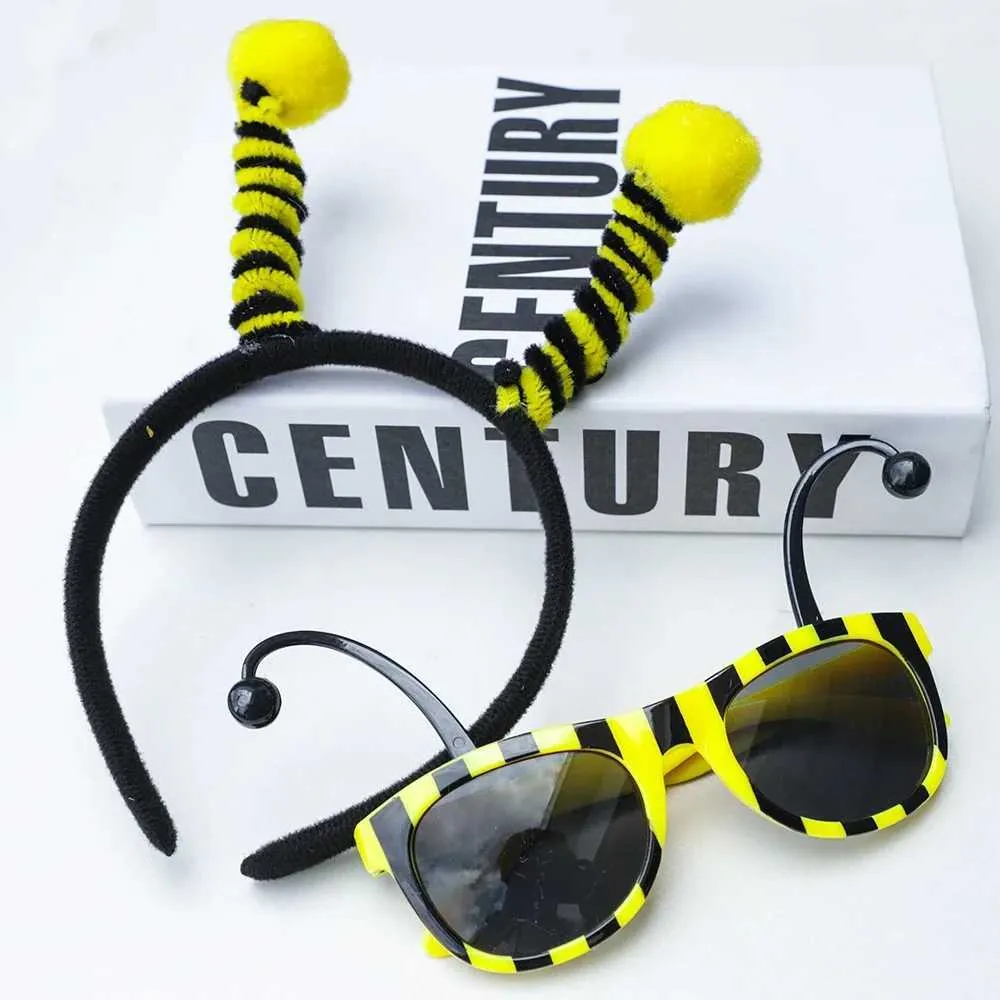 Ladybug Tutu Costume Set With Antenna Headband & Glasses - Halloween Bug Cosplay Accessories