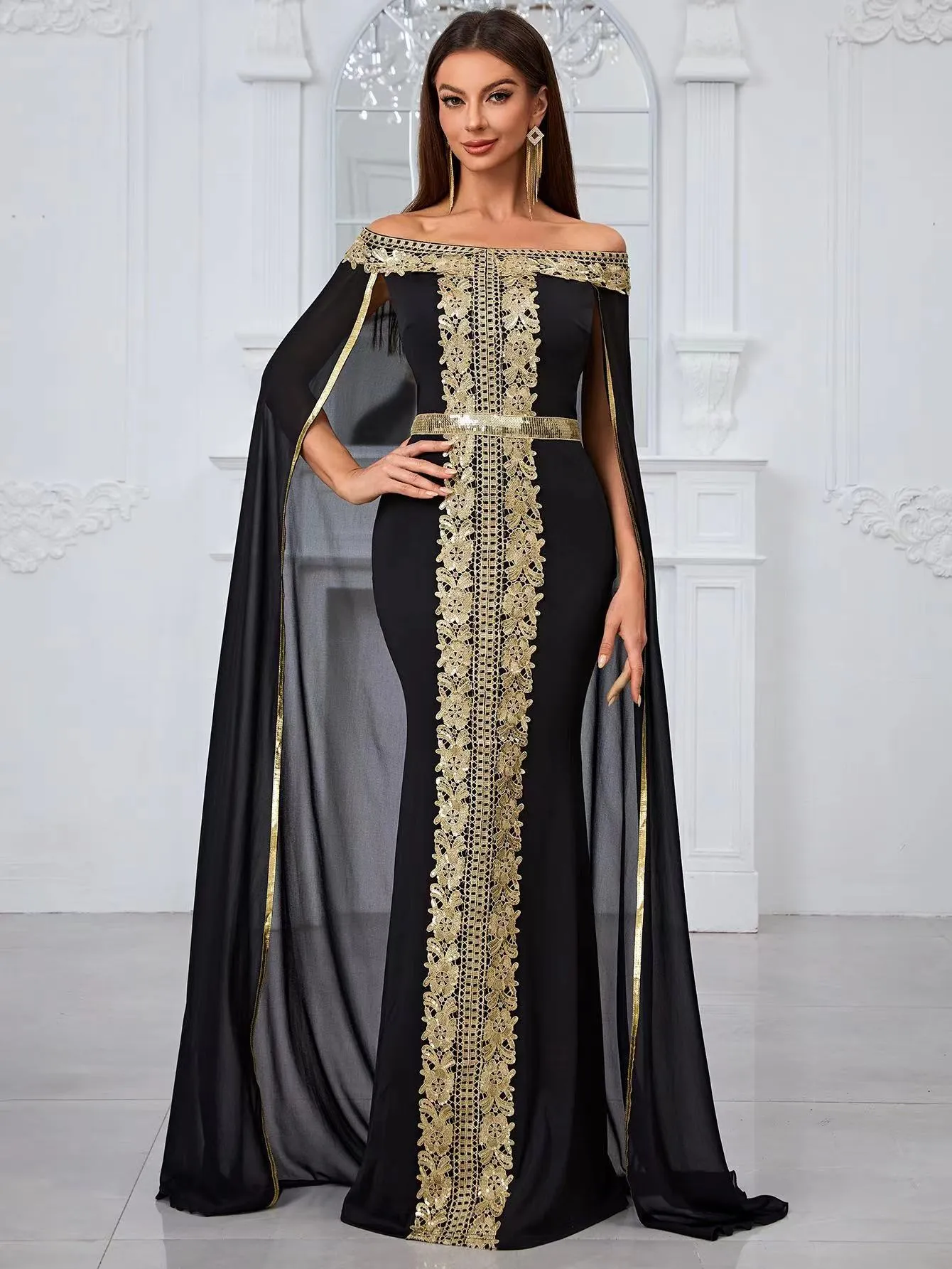 Long Sleeve Off Shoulder Prom Dress Floor Length Mermaid Sparkly Sequins Gold Lace Applique Plus Size Muslim Evening Gown from Dhgate Prom Dresses - price 336.71 Long Sleeve Off Shoulder Prom Dress Floor Length Mermaid Sparkly Sequins Gold Lace Applique Plus Size Muslim Evening Gown from Dhgate Prom Dresses - price 336.71