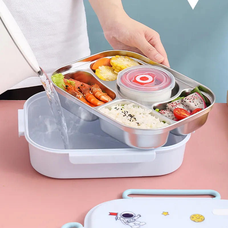 Stainless Steel Thermal Bento Lunch Box For Kids Cute Kawaii