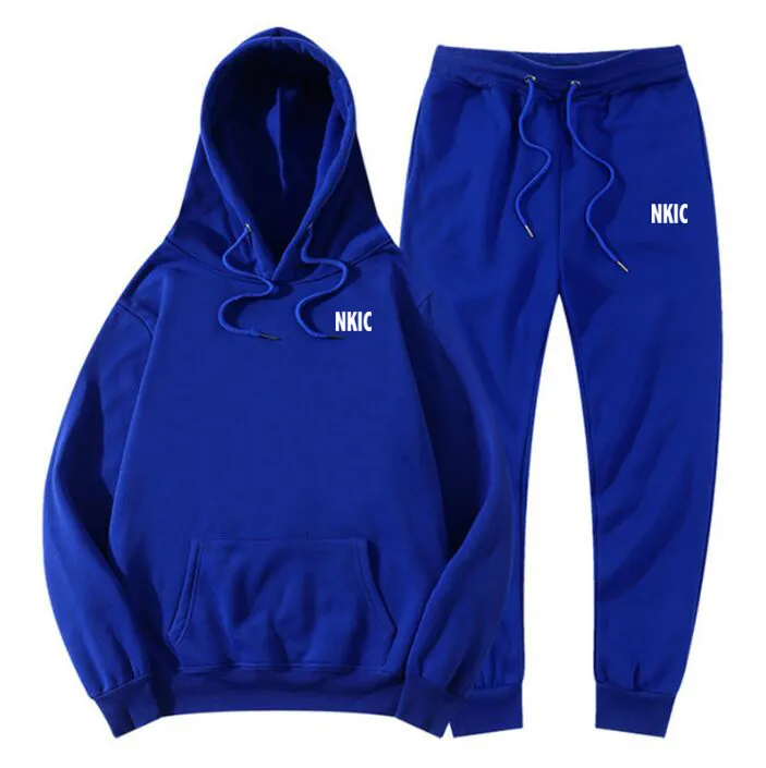 Jogger Suits Mens Autumn Long Sleeve Letter Printed Blue Hoody Coat And Long Sweatpants Male Outdoors Sport Brand Tracksuits From 8 8 DHgate