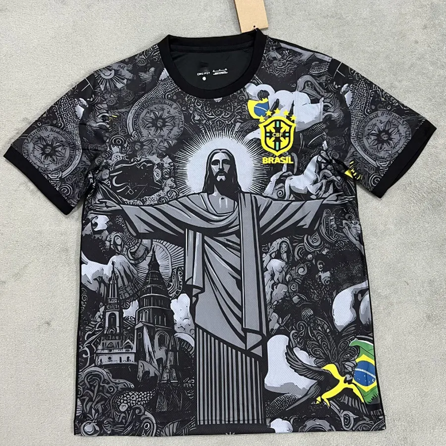 Économisez gros sur les achats en gros de BraziLS Soccer Jersey 25 26 Copa  America Cup NEYMAR VINI JR 2025 BrasIL National Team Football Shirt JESUS 