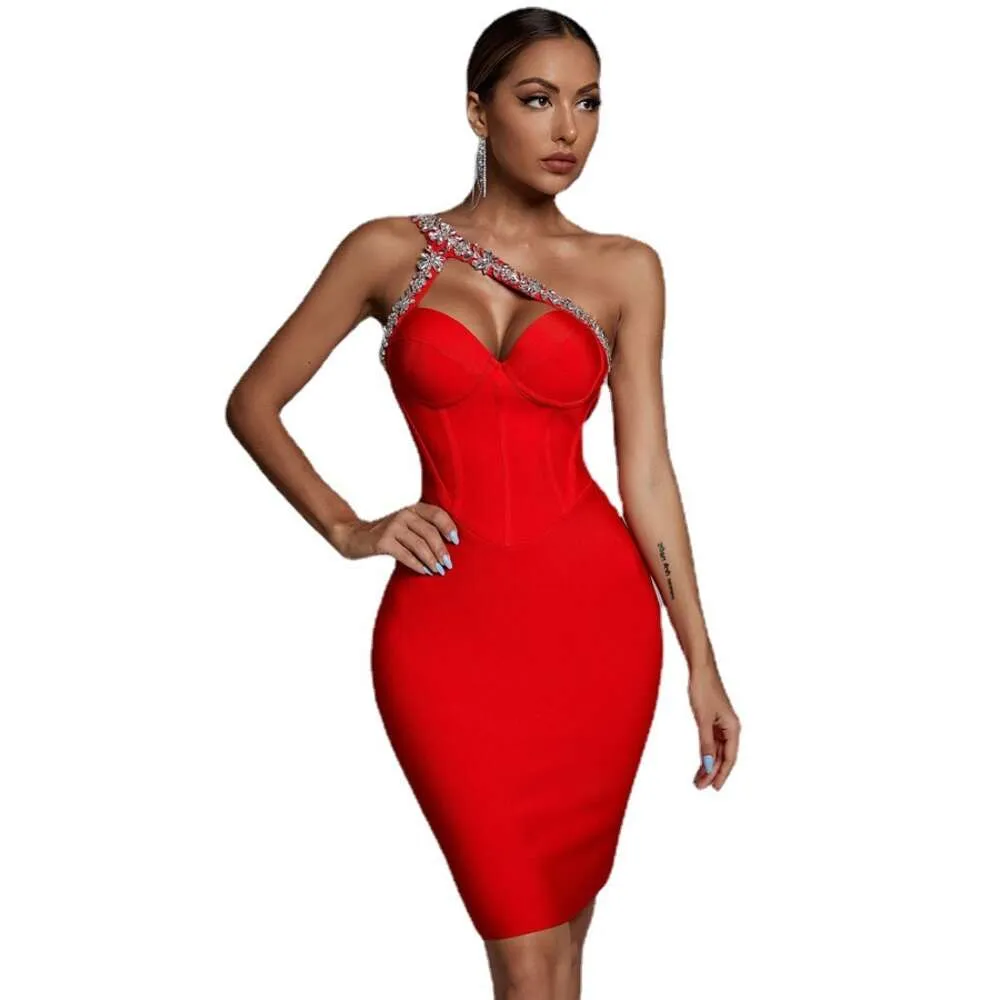 Elegant One Shoulder Evening Dress - Diamante Detail, Shop Now! Best  Seller, Premium Quality from Dhgate Basic & Casual Dresses - price 50.26