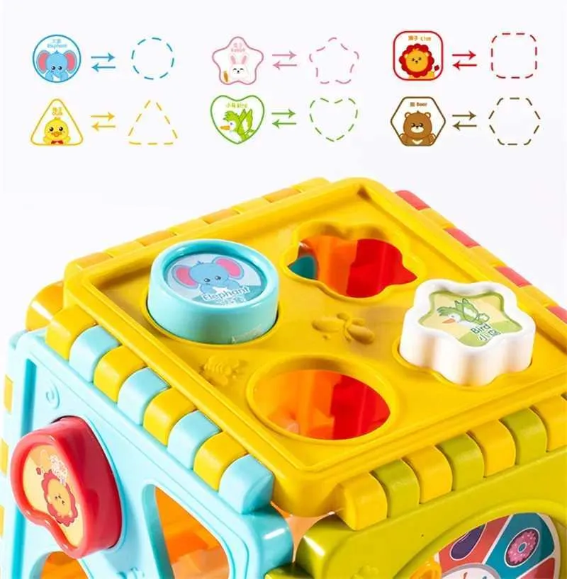 Toddler Activity Cube Montessori Shape Sorting Toy... From Early ...